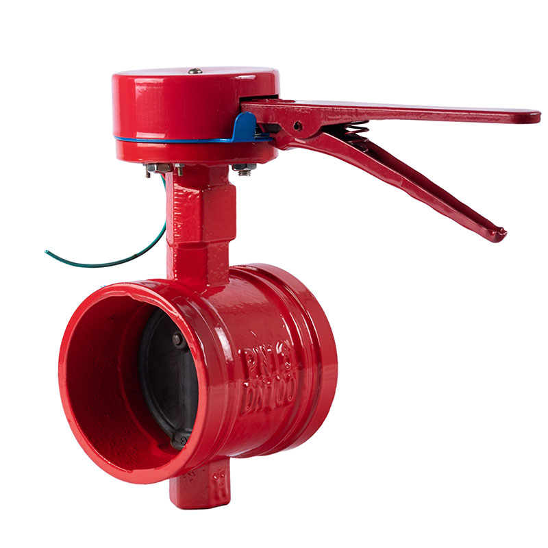 Signal Grooved Butterfly Valve with Handle