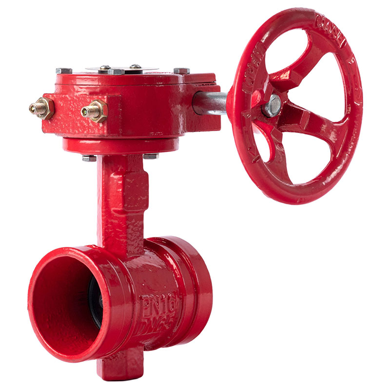 Worm Gear Grooved Butterfly Valve